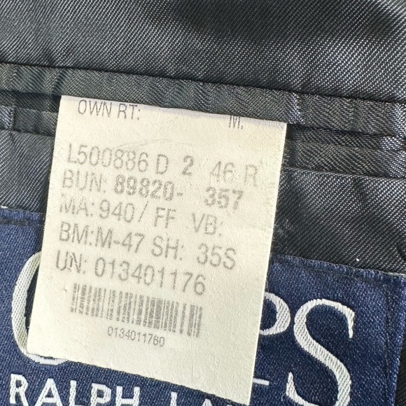 Chaps Ralph Lauren Wool Blend Dark Gray Blazer - Picture 16 of 16